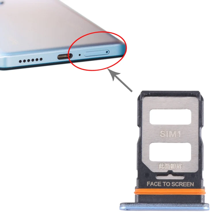 For Xiaomi Redmi Note 12 Pro+ 5G SIM Card Tray + SIM Card Tray (Blue) - Image 4