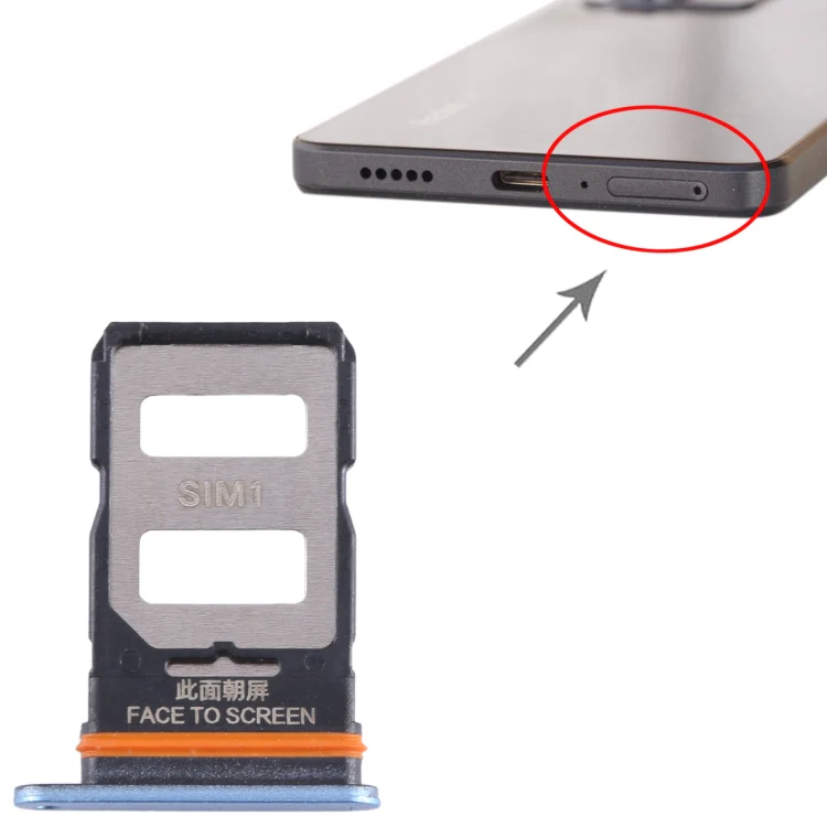 For Xiaomi Redmi Note 12 Pro 5G SIM Card Tray + SIM Card Tray (Blue) - Image 4