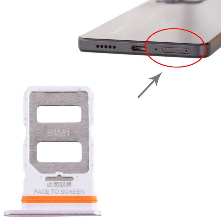 For Xiaomi Redmi Note 12 Pro 5G SIM Card Tray + SIM Card Tray (Pink) - Image 4