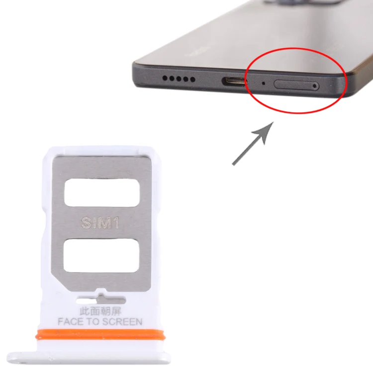 For Xiaomi Redmi Note 12 Pro 5G SIM Card Tray + SIM Card Tray (White) - Image 4