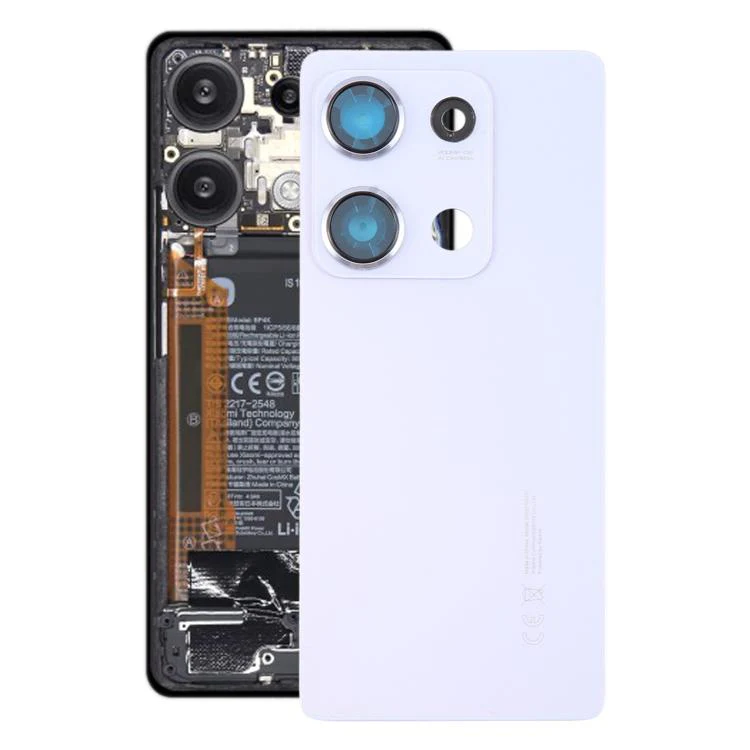 For Xiaomi Redmi Note 14S Original Battery Back Cover with Camera Lens Frame(Purple)