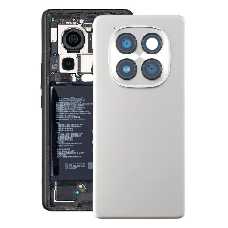 For Xiaomi Redmi Note 15 Pro 4G Original Battery Back Cover with Camera Lens Frame(Silver)