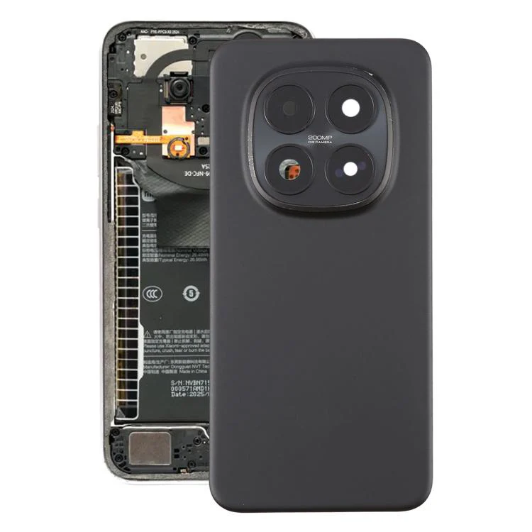 For Xiaomi Redmi Note 15 Pro+ 5G Global Original Battery Back Cover with Camera Lens Frame(Black)