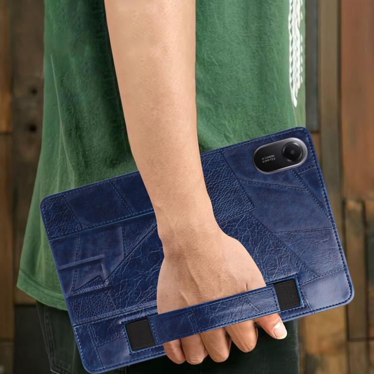 For Xiaomi Redmi Pad 2 11 2025 Wristband Retro Vegan Leather Back Tablet Case with Holder(Blue) - Image 6