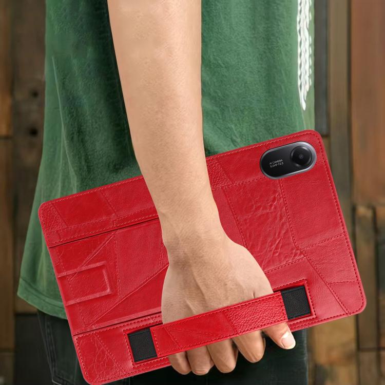 For Xiaomi Redmi Pad 2 11 2025 Wristband Retro Vegan Leather Back Tablet Case with Holder(Red) - Image 6