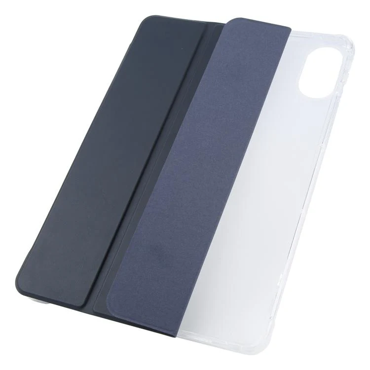 For Xiaomi Redmi Pad 2 3-fold Clear TPU Smart Leather Tablet Case with Pen Slot(Dark Blue) - Image 2