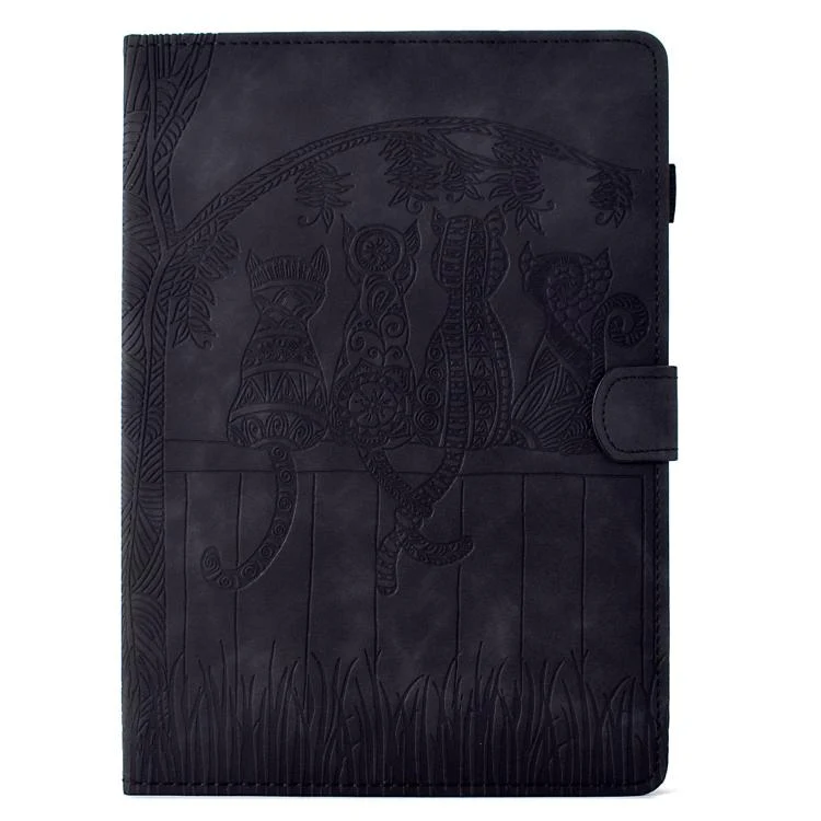 For Xiaomi Redmi Pad 2 Cats Embossed Leather Smart Tablet Case(Black) - Image 2
