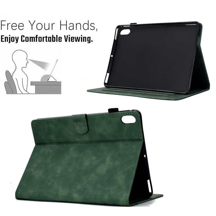 For Xiaomi Redmi Pad 2 Cats Embossed Leather Smart Tablet Case(Green) - Image 6