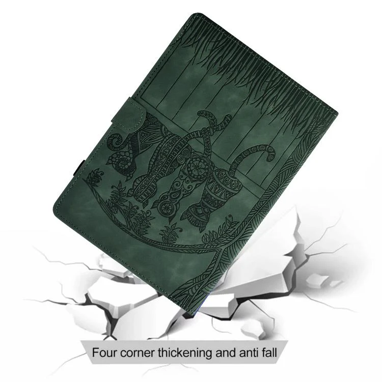 For Xiaomi Redmi Pad 2 Cats Embossed Leather Smart Tablet Case(Green) - Image 7