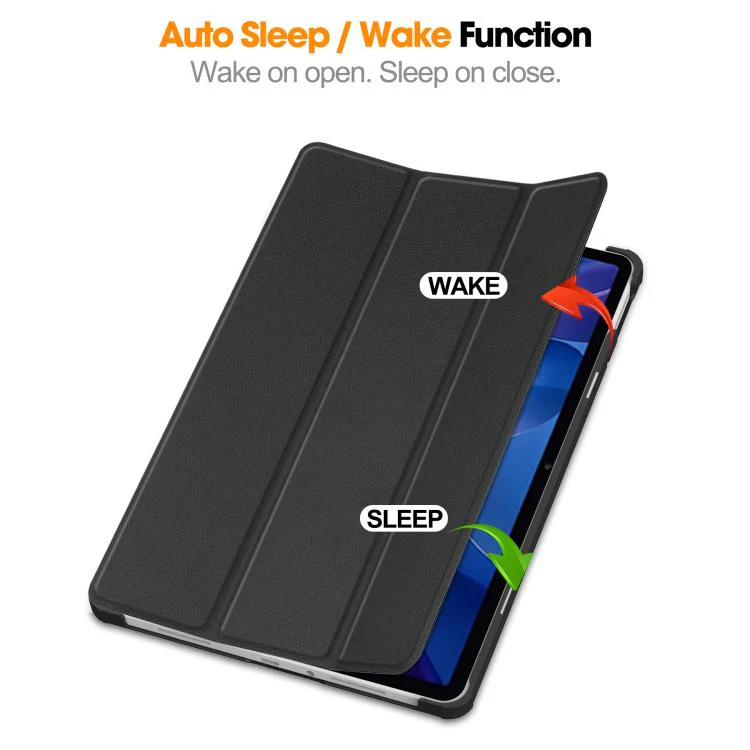 For Xiaomi Redmi Pad 2 Custer Texture 3-Fold Holder Leather Smart Tablet Case(Black) - Image 5