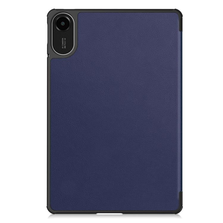 For Xiaomi Redmi Pad 2 Custer Texture 3-Fold Holder Leather Smart Tablet Case(Dark Blue) - Image 3