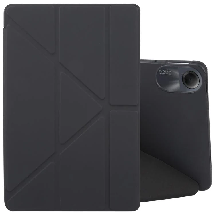 For Xiaomi Redmi Pad 2 Deformation Silicone Leather Tablet Case(Black)