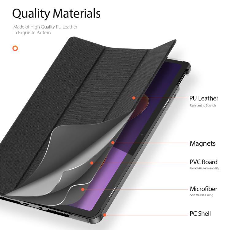 For Xiaomi Redmi Pad 2 DUX DUCIS Domo Series Magnetic Flip Leather Tablet Case(Black) - Image 5