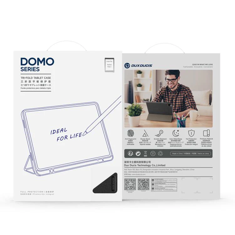 For Xiaomi Redmi Pad 2 DUX DUCIS Domo Series Magnetic Flip Leather Tablet Case(Black) - Image 7