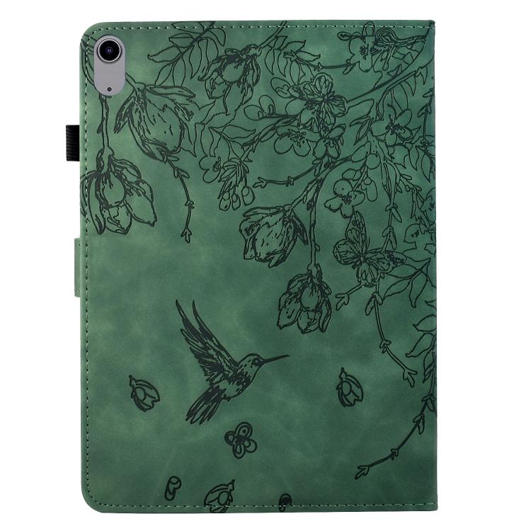 For Xiaomi Redmi Pad 2 Flowers and Bird Embossed Smart Leather Tablet Case(Green) - Image 3