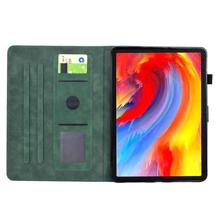 For Xiaomi Redmi Pad 2 Flowers and Bird Embossed Smart Leather Tablet Case(Green) - Image 4