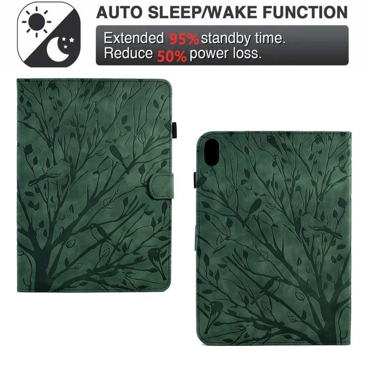 For Xiaomi Redmi Pad 2 Fortune Tree Embossed Leather Smart Tablet Case(Green) - Image 5