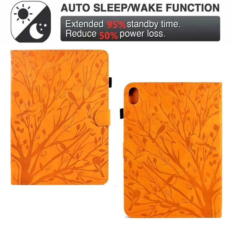 For Xiaomi Redmi Pad 2 Fortune Tree Embossed Leather Smart Tablet Case(Khaki) - Image 5
