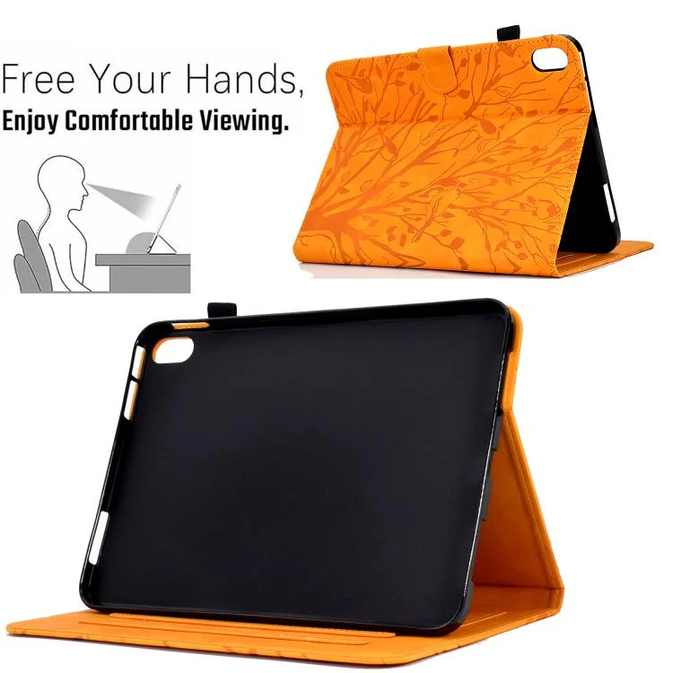 For Xiaomi Redmi Pad 2 Fortune Tree Embossed Leather Smart Tablet Case(Khaki) - Image 6