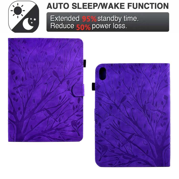For Xiaomi Redmi Pad 2 Fortune Tree Embossed Leather Smart Tablet Case(Purple) - Image 5