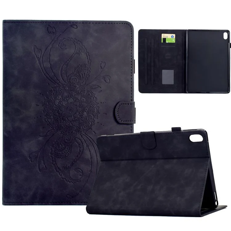 For Xiaomi Redmi Pad 2 Mandala Embossed Smart Leather Tablet Case(Black)