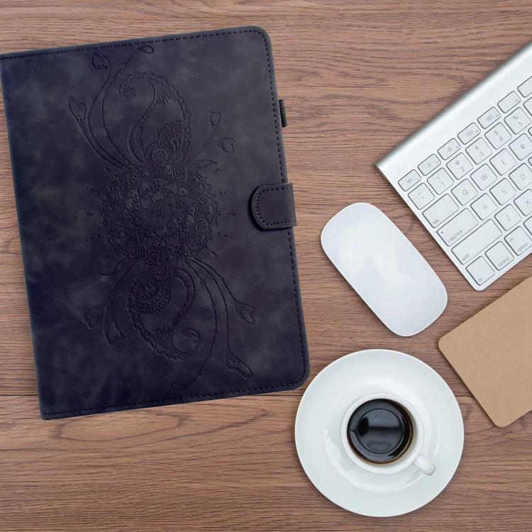 For Xiaomi Redmi Pad 2 Mandala Embossed Smart Leather Tablet Case(Black) - Image 8