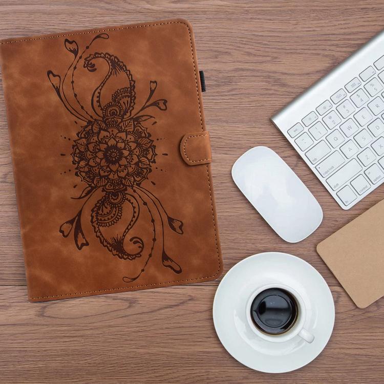 For Xiaomi Redmi Pad 2 Mandala Embossed Smart Leather Tablet Case(Brown) - Image 8