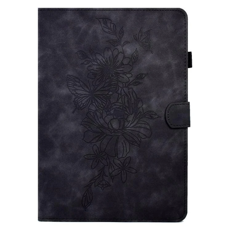 For Xiaomi Redmi Pad 2 Peony Butterfly Embossed Leather Smart Tablet Case(Black) - Image 2