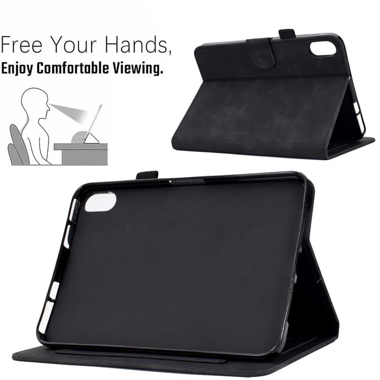 For Xiaomi Redmi Pad 2 Peony Butterfly Embossed Leather Smart Tablet Case(Black) - Image 6