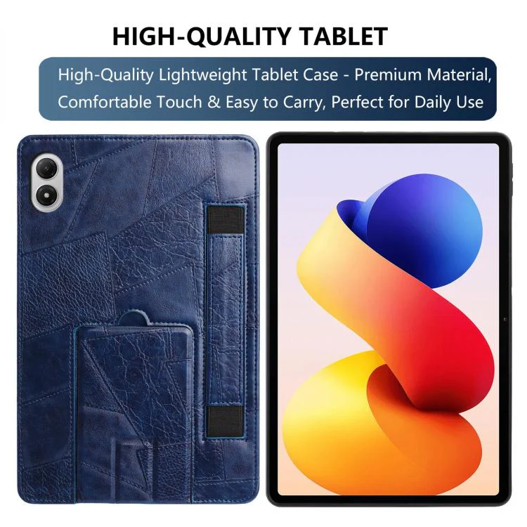 For Xiaomi Redmi Pad 2 Pro 12.1 Wristband Retro Vegan Leather Back Tablet Case with Holder(Blue) - Image 2