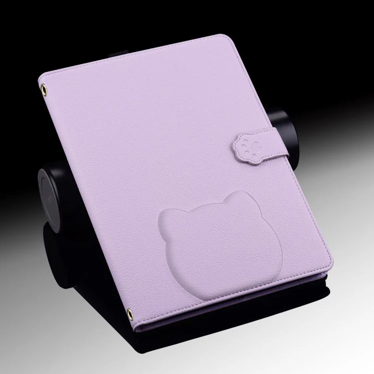 For Xiaomi Redmi Pad 2 Pro / Pro / Poco Pad Cat Skin-feel Litchi Leather Tablet Case(Purple) - Image 8