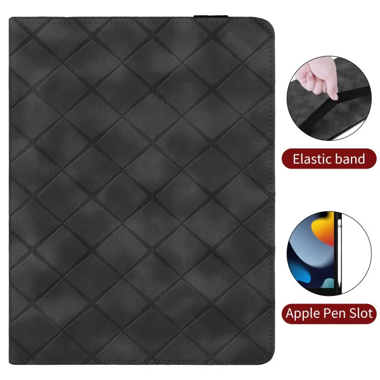 For Xiaomi Redmi Pad 2 Rhombus Embossing Leather Tablet Case(Black) - Image 8