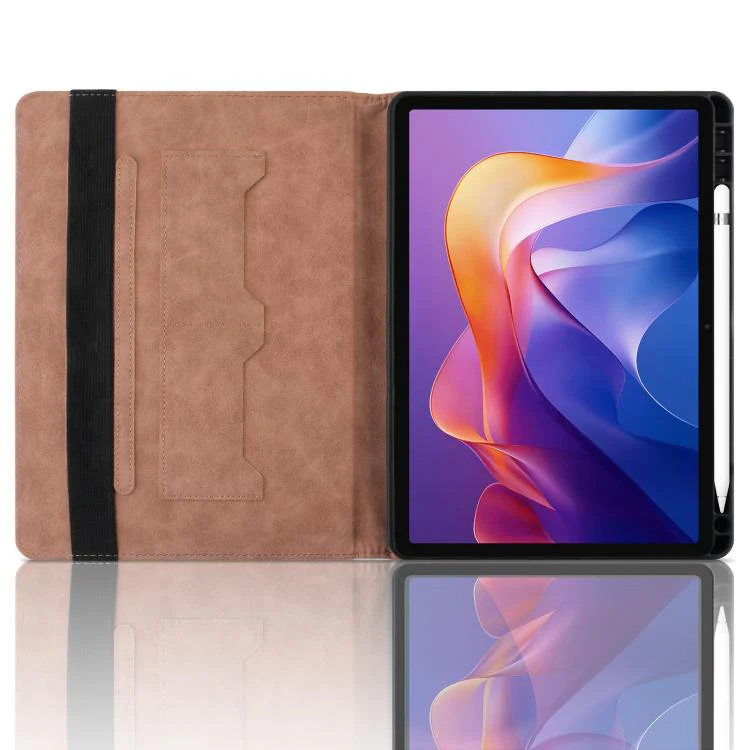 For Xiaomi Redmi Pad 2 Rhombus Embossing Leather Tablet Case(Brown) - Image 4