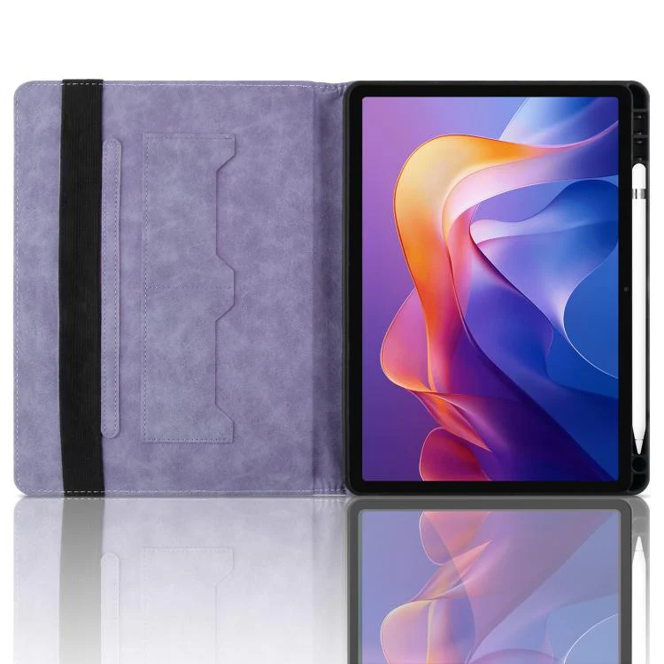 For Xiaomi Redmi Pad 2 Rhombus Embossing Leather Tablet Case(Purple) - Image 4