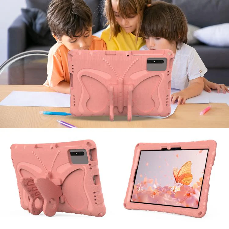 For Xiaomi Redmi Pad 2 / SE 11 2025 Butterfly Bracket EVA Shockproof Tablet Case(Pink Orange) - Image 5