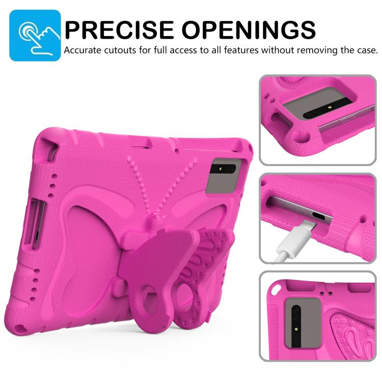 For Xiaomi Redmi Pad 2 / SE 11 2025 Butterfly Bracket EVA Shockproof Tablet Case(Rose Red) - Image 2