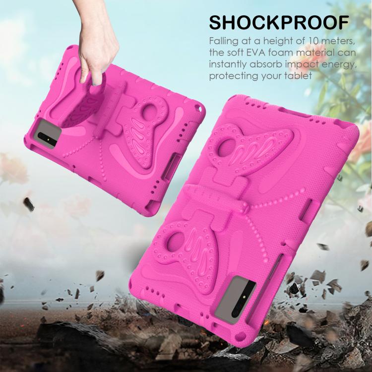 For Xiaomi Redmi Pad 2 / SE 11 2025 Butterfly Bracket EVA Shockproof Tablet Case(Rose Red) - Image 3