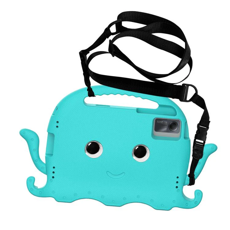 For Xiaomi Redmi Pad 2 /SE 11 2025 Octopus Style EVA Hybrid PC Shockproof Tablet Case with Strap(Glacial Green) - Image 2