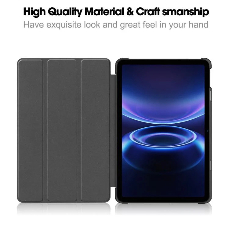 For Xiaomi Redmi Pad 2 SE 9.7 2026 Custer Painted 3-Fold Stand Leather Smart Tablet Case(Lazy Cat) - Image 4