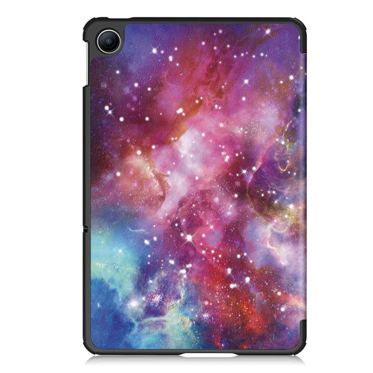 For Xiaomi Redmi Pad 2 SE 9.7 2026 Custer Painted 3-Fold Stand Leather Smart Tablet Case(Milky Way) - Image 3
