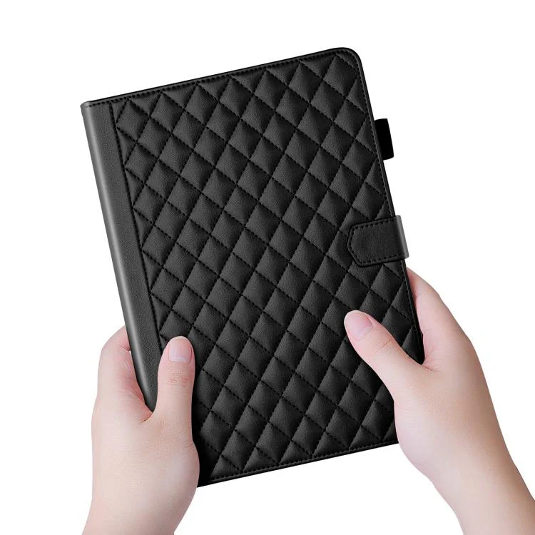 For Xiaomi Redmi Pad 2 SE 9.7 2026 Rhombus Lattice Leather Tablet Case(Black) - Image 4