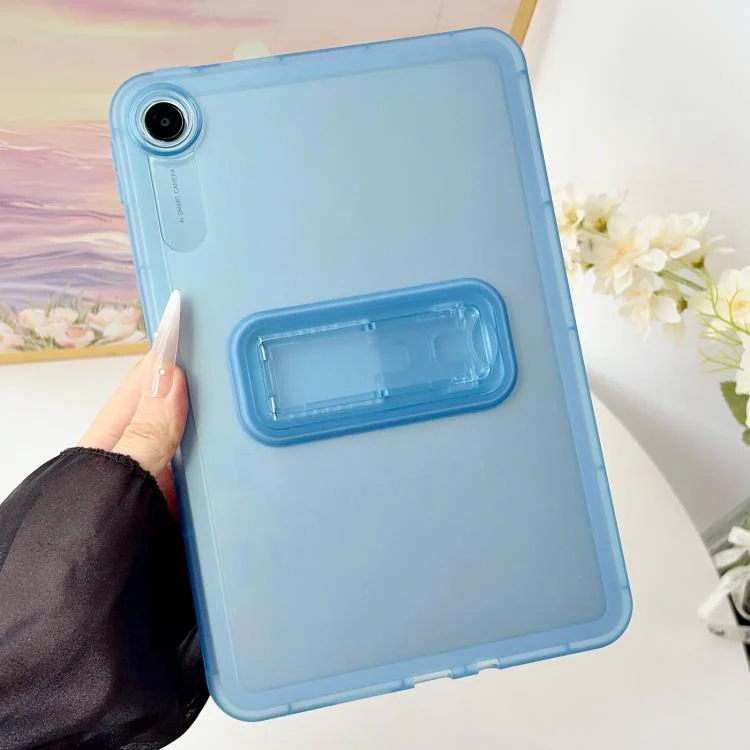 For Xiaomi Redmi Pad 2 SE 9.7 2026 Semi-Transparent TPU Shockproof Tablet Case with Holder(Blue) - Image 2