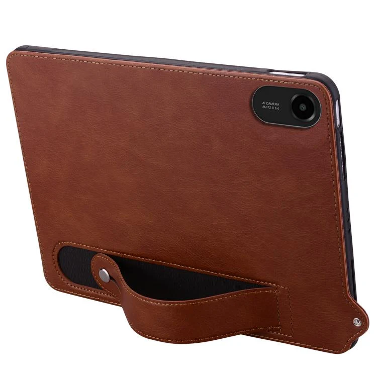 For Xiaomi Redmi Pad 2 TPU Leather Back Tablet Case with Wristband(Brown) - Image 3