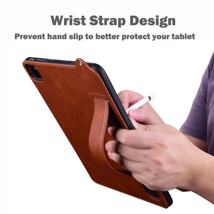 For Xiaomi Redmi Pad 2 TPU Leather Back Tablet Case with Wristband(Brown) - Image 5