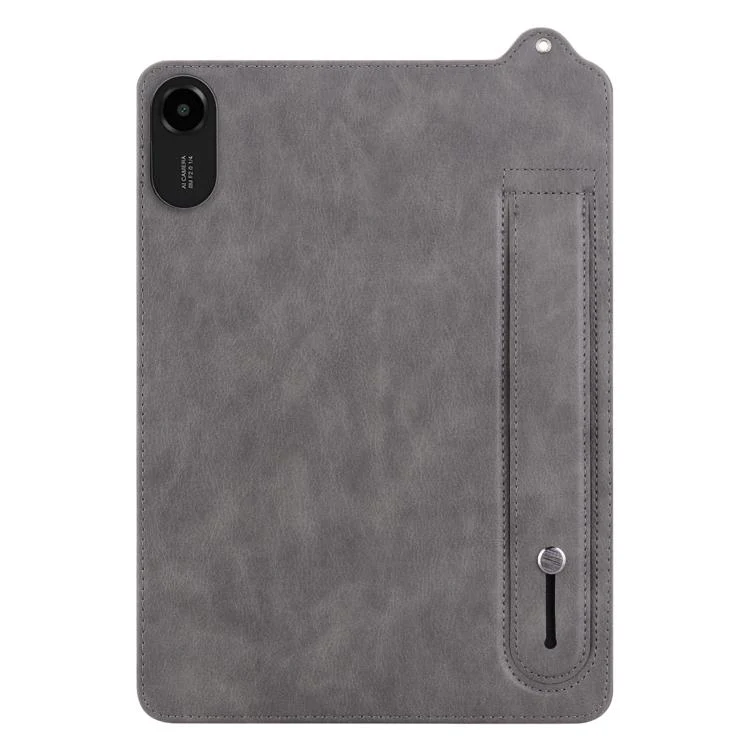 For Xiaomi Redmi Pad 2 TPU Leather Back Tablet Case with Wristband(Grey) - Image 2