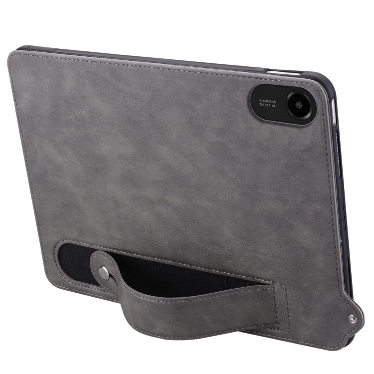 For Xiaomi Redmi Pad 2 TPU Leather Back Tablet Case with Wristband(Grey) - Image 3