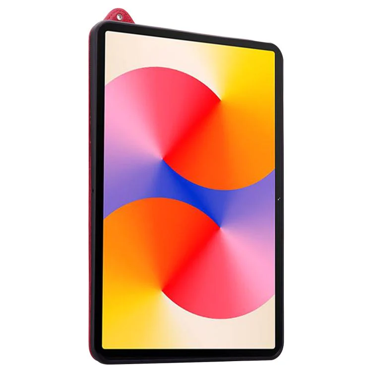 For Xiaomi Redmi Pad 2 TPU Leather Back Tablet Case with Wristband(Red) - Image 4