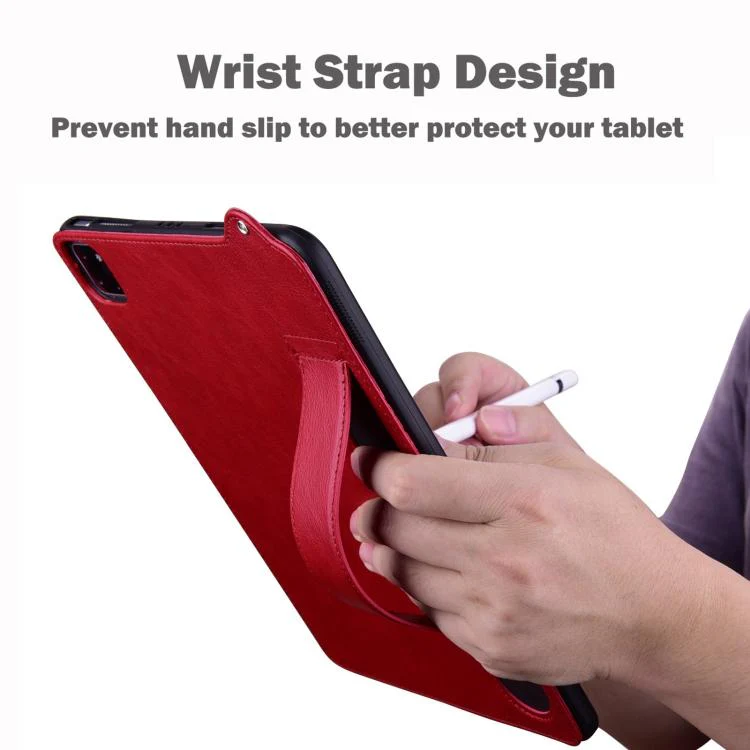 For Xiaomi Redmi Pad 2 TPU Leather Back Tablet Case with Wristband(Red) - Image 5