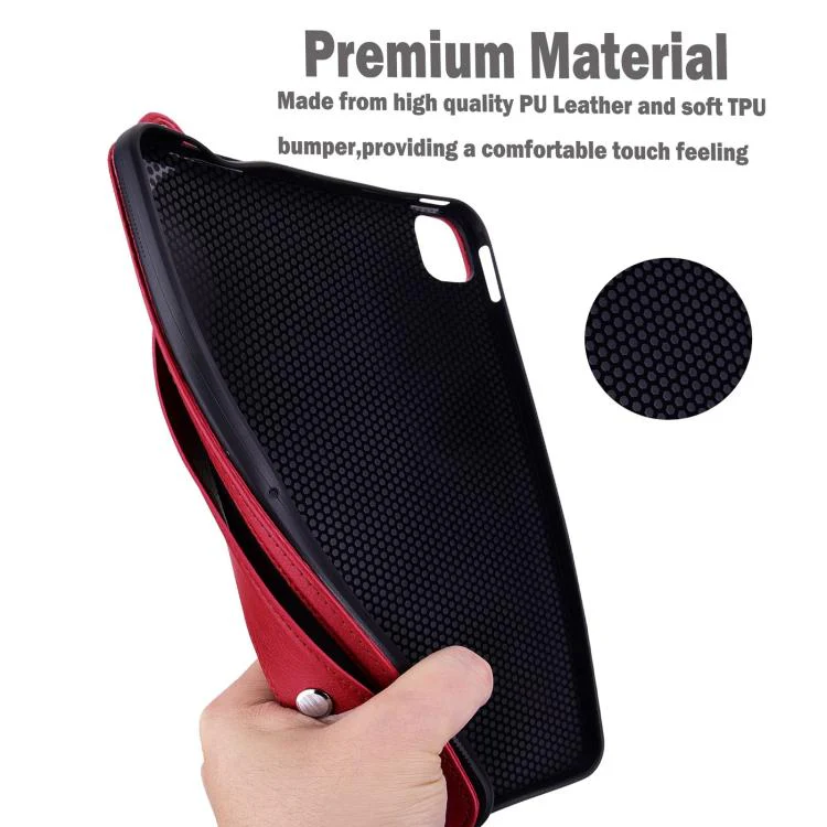 For Xiaomi Redmi Pad 2 TPU Leather Back Tablet Case with Wristband(Red) - Image 7
