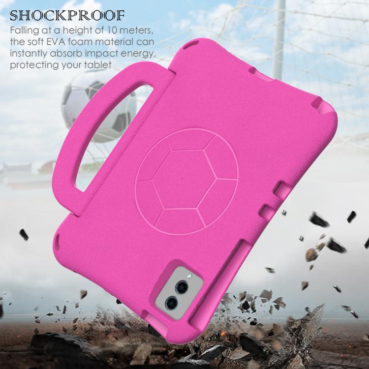 For Xiaomi Redmi SE 11 2025 / Pad 2 Handle Football Shaped EVA Shockproof Tablet Case(Rose Red) - Image 3